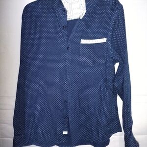 Alexander Julian Navy Patterned Button-Up Shirt